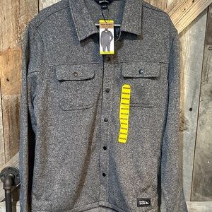 Eddie Bauer Men’s Charcoal Heather Snap-Front Shirt Jacket